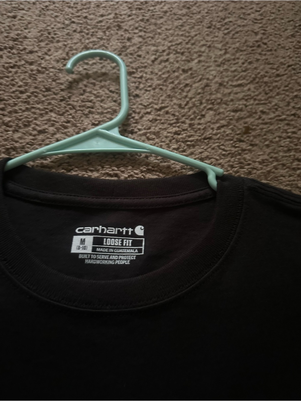 Carhartt Black Long-Sleeve Pocket Tee with Gold Logo Patch - Picture 5 of 6